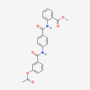 molecular formula C24H20N2O6 B4193497 methyl 2-[(4-{[3-(acetyloxy)benzoyl]amino}benzoyl)amino]benzoate 