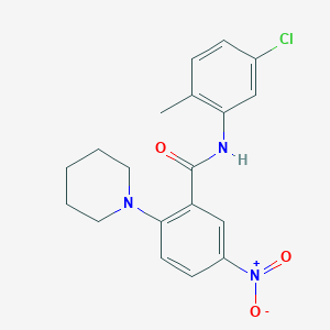molecular formula C19H20ClN3O3 B4193521 N-(5-chloro-2-methylphenyl)-5-nitro-2-(1-piperidinyl)benzamide 