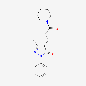 5-methyl-4-[3-oxo-3-(1-piperidinyl)propyl]-2-phenyl-2,4-dihydro-3H-pyrazol-3-one