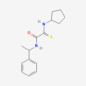molecular formula C15H20N2OS B4193529 2-(cyclopentylamino)-N-(1-phenylethyl)-2-thioxoacetamide 