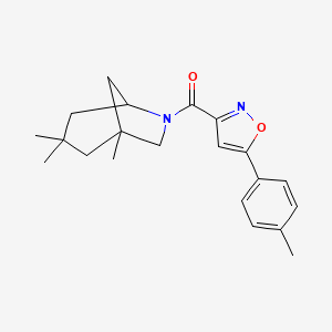 molecular formula C21H26N2O2 B4193585 1,3,3-trimethyl-6-{[5-(4-methylphenyl)-3-isoxazolyl]carbonyl}-6-azabicyclo[3.2.1]octane 