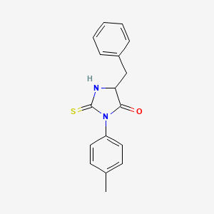 molecular formula C17H16N2OS B4193599 5-benzyl-3-(4-methylphenyl)-2-thioxo-4-imidazolidinone 