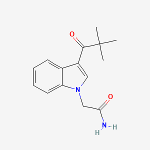 2-[3-(2,2-dimethylpropanoyl)-1H-indol-1-yl]acetamide