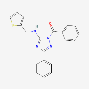 molecular formula C20H16N4OS B4193615 1-benzoyl-3-phenyl-N-(2-thienylmethyl)-1H-1,2,4-triazol-5-amine 