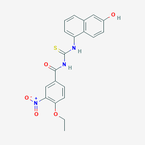 4-ethoxy-N-{[(6-hydroxy-1-naphthyl)amino]carbonothioyl}-3-nitrobenzamide