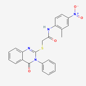 molecular formula C23H18N4O4S B4193639 N-(2-methyl-4-nitrophenyl)-2-[(4-oxo-3-phenyl-3,4-dihydro-2-quinazolinyl)thio]acetamide 