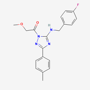 molecular formula C19H19FN4O2 B4193642 N-(4-fluorobenzyl)-1-(methoxyacetyl)-3-(4-methylphenyl)-1H-1,2,4-triazol-5-amine 