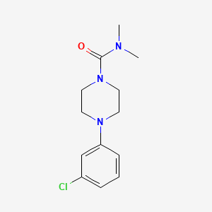 molecular formula C13H18ClN3O B4193664 4-(3-chlorophenyl)-N,N-dimethyl-1-piperazinecarboxamide 
