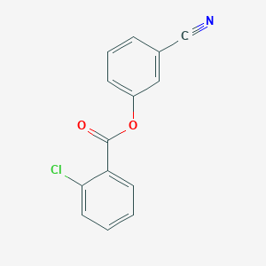 molecular formula C14H8ClNO2 B4193670 3-cyanophenyl 2-chlorobenzoate 