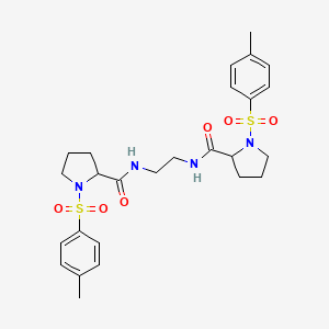 molecular formula C26H34N4O6S2 B4193686 N,N'-1,2-ethanediylbis{1-[(4-methylphenyl)sulfonyl]-2-pyrrolidinecarboxamide} 