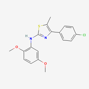 molecular formula C18H17ClN2O2S B4193705 4-(4-chlorophenyl)-N-(2,5-dimethoxyphenyl)-5-methyl-1,3-thiazol-2-amine 