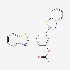 molecular formula C22H14N2O2S2 B4193743 3,5-bis(1,3-benzothiazol-2-yl)phenyl acetate 