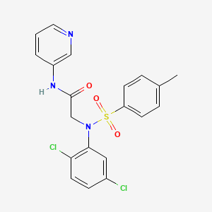molecular formula C20H17Cl2N3O3S B4193748 N~2~-(2,5-dichlorophenyl)-N~2~-[(4-methylphenyl)sulfonyl]-N~1~-3-pyridinylglycinamide 