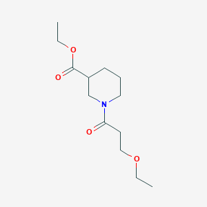 molecular formula C13H23NO4 B4193767 ethyl 1-(3-ethoxypropanoyl)-3-piperidinecarboxylate 