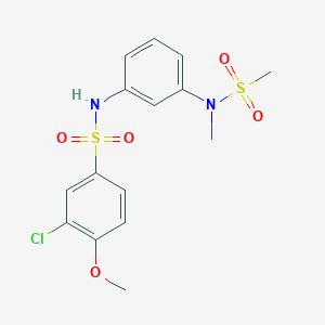3-chloro-4-methoxy-N-{3-[methyl(methylsulfonyl)amino]phenyl}benzenesulfonamide