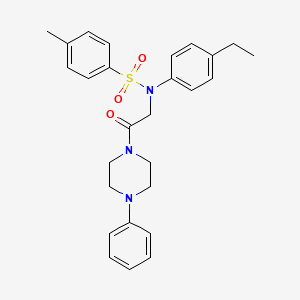 N-(4-ethylphenyl)-4-methyl-N-[2-oxo-2-(4-phenyl-1-piperazinyl)ethyl]benzenesulfonamide