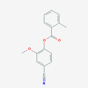 molecular formula C16H13NO3 B4193833 4-cyano-2-methoxyphenyl 2-methylbenzoate CAS No. 831205-47-1