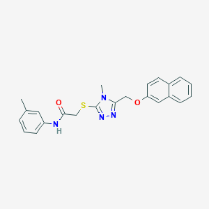 2-({4-methyl-5-[(2-naphthyloxy)methyl]-4H-1,2,4-triazol-3-yl}sulfanyl)-N-(3-methylphenyl)acetamide