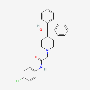 molecular formula C27H29ClN2O2 B4193871 N-(4-chloro-2-methylphenyl)-2-{4-[hydroxy(diphenyl)methyl]-1-piperidinyl}acetamide 