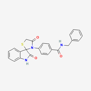 molecular formula C24H19N3O3S B4193891 N-benzyl-4-(2,4'-dioxo-1,2-dihydro-3'H-spiro[indole-3,2'-[1,3]thiazolidin]-3'-yl)benzamide 