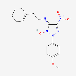 molecular formula C17H21N5O4 B4193905 N-[2-(1-cyclohexen-1-yl)ethyl]-2-(4-methoxyphenyl)-5-nitro-2H-1,2,3-triazol-4-amine 3-oxide 
