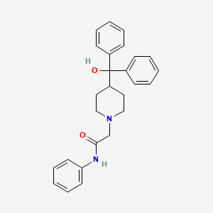 molecular formula C26H28N2O2 B4193912 2-{4-[hydroxy(diphenyl)methyl]-1-piperidinyl}-N-phenylacetamide 