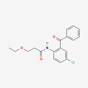 molecular formula C18H18ClNO3 B4193936 N-(2-benzoyl-4-chlorophenyl)-3-ethoxypropanamide 