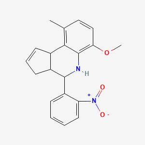 molecular formula C20H20N2O3 B4193948 6-methoxy-9-methyl-4-(2-nitrophenyl)-3a,4,5,9b-tetrahydro-3H-cyclopenta[c]quinoline 