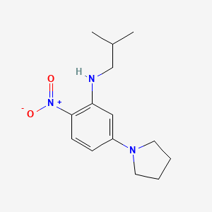 molecular formula C14H21N3O2 B4193967 N-isobutyl-2-nitro-5-(1-pyrrolidinyl)aniline 
