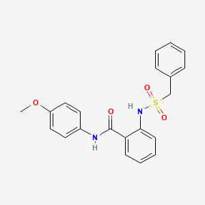 molecular formula C21H20N2O4S B4193979 2-[(benzylsulfonyl)amino]-N-(4-methoxyphenyl)benzamide 