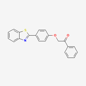 molecular formula C21H15NO2S B4193985 2-[4-(1,3-benzothiazol-2-yl)phenoxy]-1-phenylethanone 