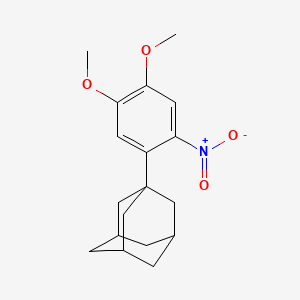 molecular formula C18H23NO4 B4193990 1-(4,5-dimethoxy-2-nitrophenyl)adamantane 