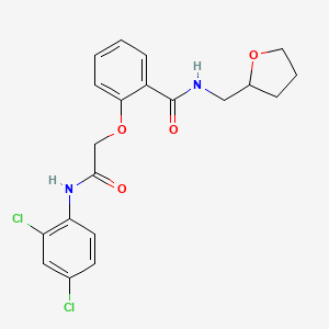 molecular formula C20H20Cl2N2O4 B4193991 2-{2-[(2,4-dichlorophenyl)amino]-2-oxoethoxy}-N-(tetrahydro-2-furanylmethyl)benzamide CAS No. 400066-36-6