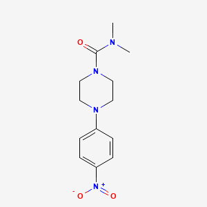 molecular formula C13H18N4O3 B4194006 N,N-dimethyl-4-(4-nitrophenyl)-1-piperazinecarboxamide 