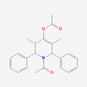 molecular formula C23H25NO3 B4194021 1-acetyl-3,5-dimethyl-2,6-diphenyl-1,2,3,6-tetrahydro-4-pyridinyl acetate 