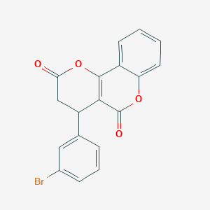 molecular formula C18H11BrO4 B4194067 4-(3-bromophenyl)-3,4-dihydro-2H,5H-pyrano[3,2-c]chromene-2,5-dione 