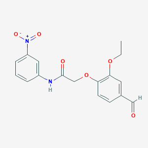 molecular formula C17H16N2O6 B4194123 2-(2-ethoxy-4-formylphenoxy)-N-(3-nitrophenyl)acetamide 