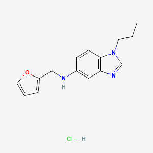 molecular formula C15H18ClN3O B4194124 N-(2-furylmethyl)-1-propyl-1H-benzimidazol-5-amine hydrochloride 
