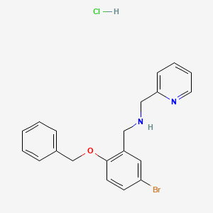 molecular formula C20H20BrClN2O B4194129 [2-(benzyloxy)-5-bromobenzyl](2-pyridinylmethyl)amine hydrochloride 