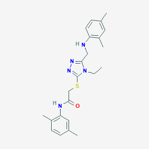 2-({5-[(2,4-dimethylanilino)methyl]-4-ethyl-4H-1,2,4-triazol-3-yl}sulfanyl)-N-(2,5-dimethylphenyl)acetamide