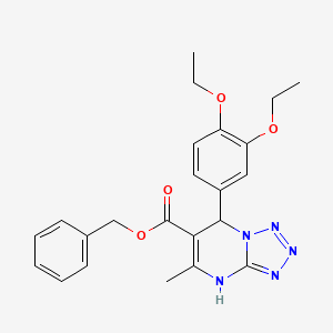 molecular formula C23H25N5O4 B4194148 benzyl 7-(3,4-diethoxyphenyl)-5-methyl-4,7-dihydrotetrazolo[1,5-a]pyrimidine-6-carboxylate 