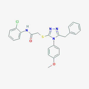 2-{[5-benzyl-4-(4-methoxyphenyl)-4H-1,2,4-triazol-3-yl]sulfanyl}-N-(2-chlorophenyl)acetamide