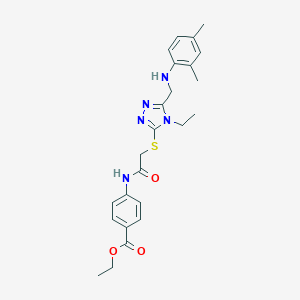 ethyl 4-{[({5-[(2,4-dimethylanilino)methyl]-4-ethyl-4H-1,2,4-triazol-3-yl}sulfanyl)acetyl]amino}benzoate