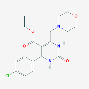molecular formula C18H22ClN3O4 B4194194 ethyl 4-(4-chlorophenyl)-6-(4-morpholinylmethyl)-2-oxo-1,2,3,4-tetrahydro-5-pyrimidinecarboxylate 
