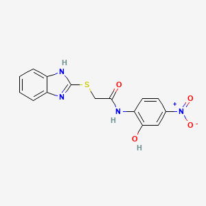 molecular formula C15H12N4O4S B4194206 2-(1H-benzimidazol-2-ylthio)-N-(2-hydroxy-4-nitrophenyl)acetamide 