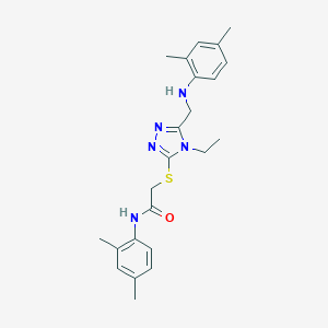 2-({5-[(2,4-dimethylanilino)methyl]-4-ethyl-4H-1,2,4-triazol-3-yl}sulfanyl)-N-(2,4-dimethylphenyl)acetamide