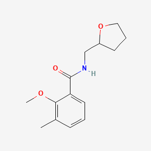molecular formula C14H19NO3 B4194231 2-methoxy-3-methyl-N-(tetrahydro-2-furanylmethyl)benzamide 
