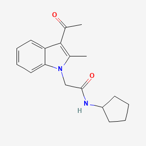2-(3-acetyl-2-methyl-1H-indol-1-yl)-N-cyclopentylacetamide