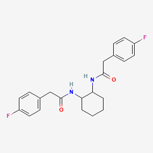 molecular formula C22H24F2N2O2 B4194263 N,N'-1,2-cyclohexanediylbis[2-(4-fluorophenyl)acetamide] 