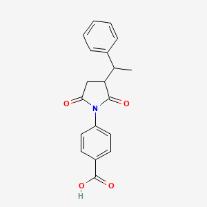 4-[2,5-dioxo-3-(1-phenylethyl)-1-pyrrolidinyl]benzoic acid